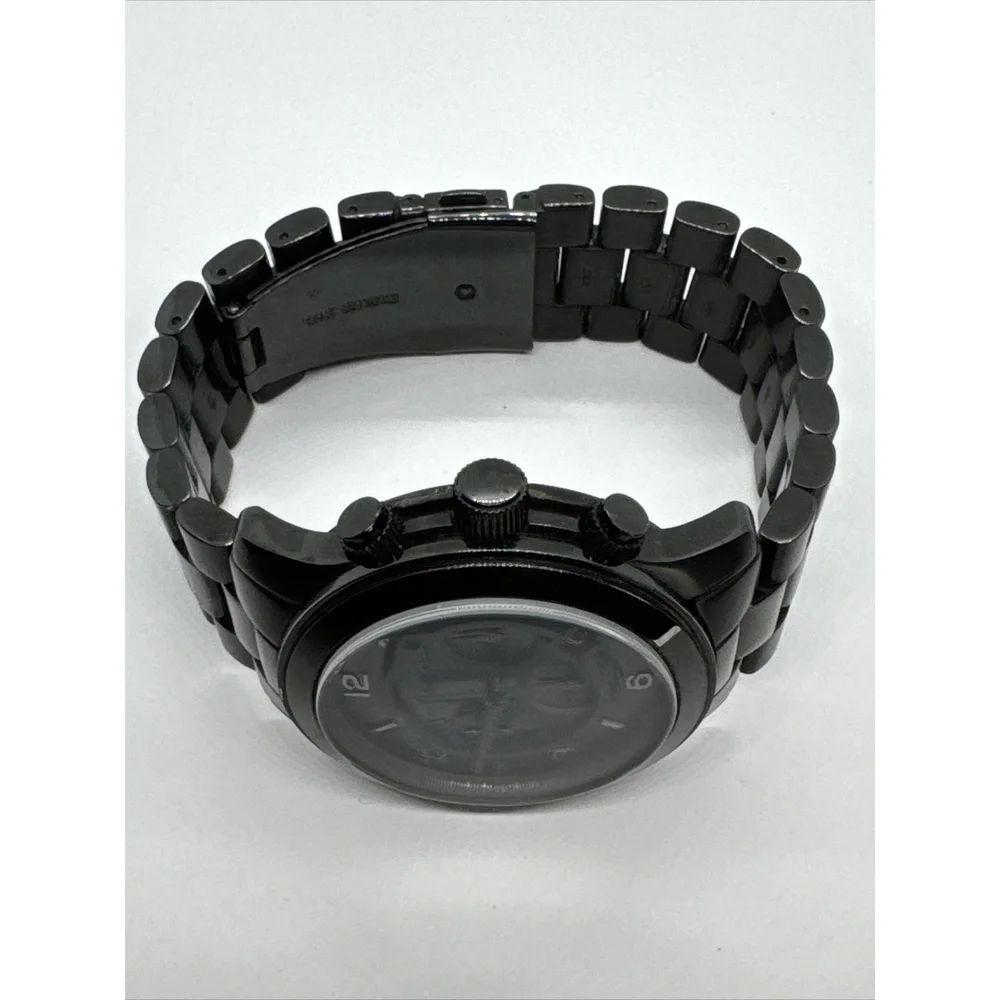 Michael Kors Runway MK8157 Men's Stainless Steel Analog Black Dial Watch JNA709